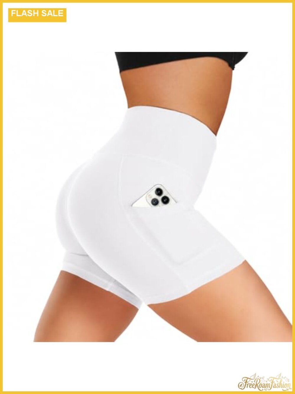 Biker Shorts for Women with Pockets High Waisted Spandex Athletic